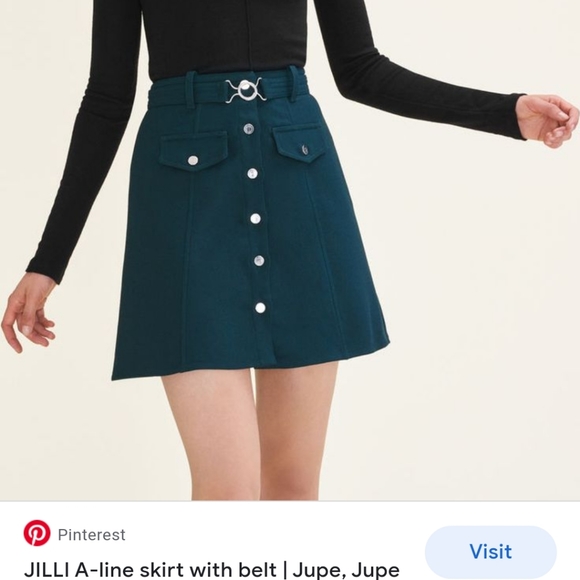 Sandro Jilli A line skirt with belt